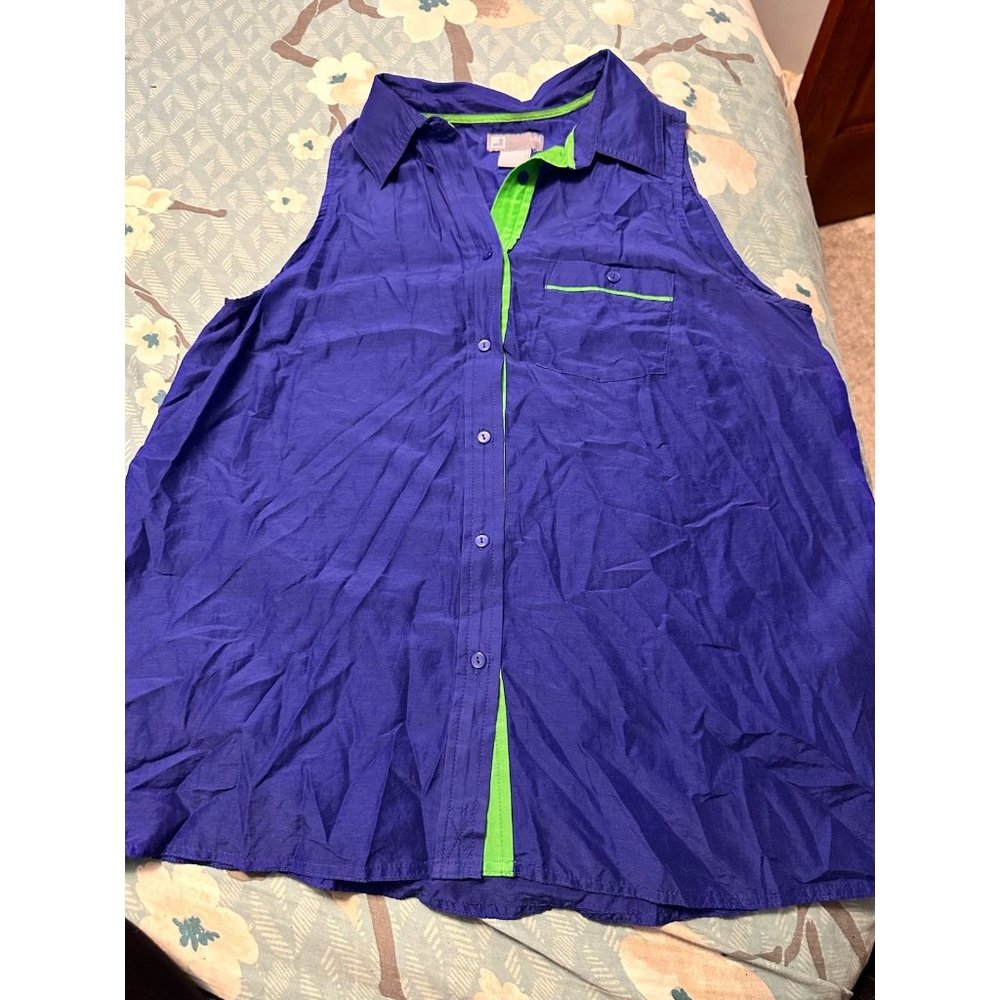 6 FOR $10 JCP medium blue green top